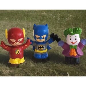 Fisher Price Little People DC Super Friends Heroes Superheroes Lot Of 3
